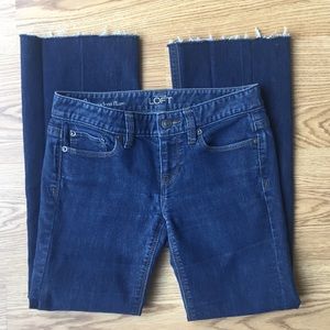 Loft Modern Flare Crop Jean Frayed Hem size 0P